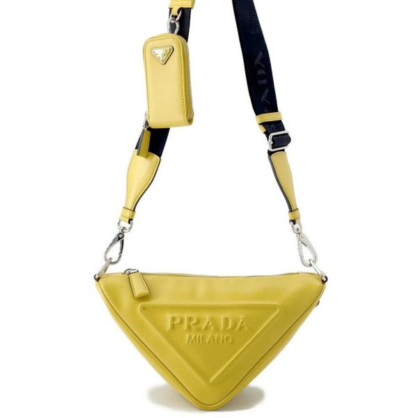 プラダ ショルダーバッグ トライアングル レザー 1BH190 PRADA バッグ