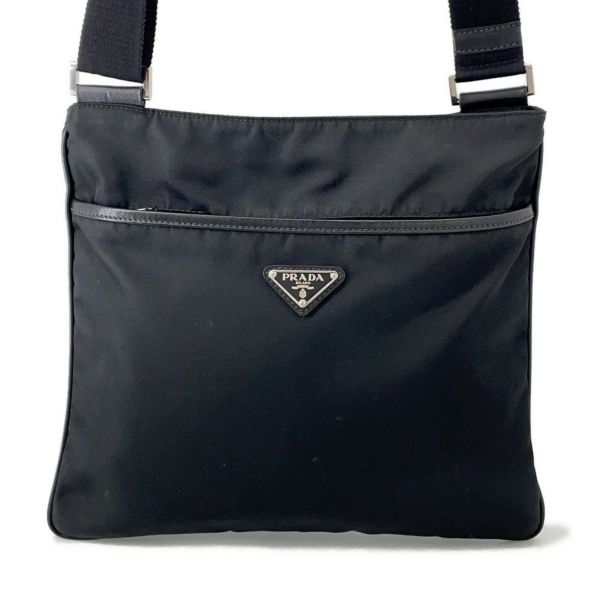 プラダ ショルダーバッグ トライアングルロゴ ナイロン PRADA バッグ 黒
