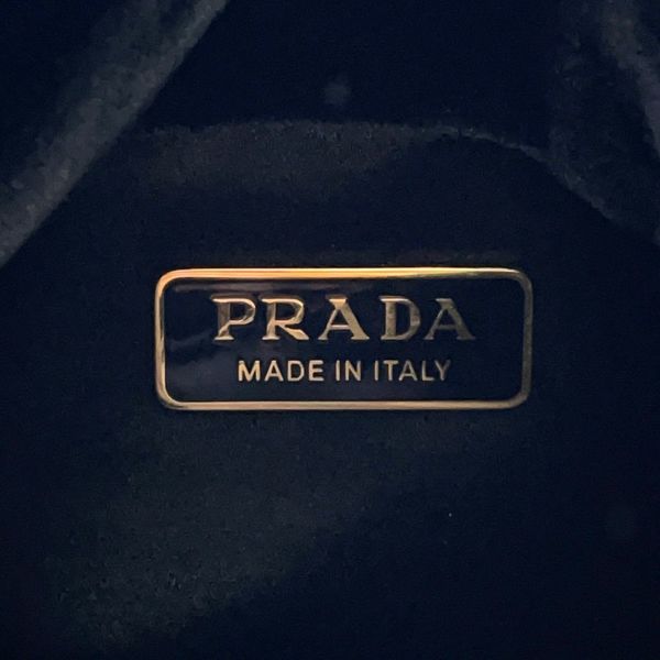 プラダ ハンドバッグ トライアングルロゴ ミニ ベルベット 1BA359 2wayショルダー 黒