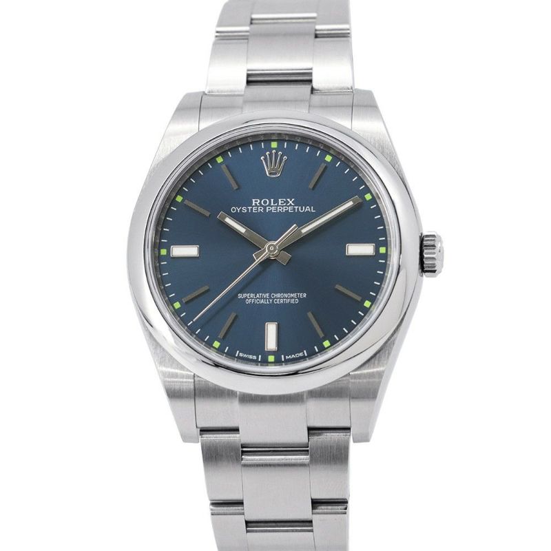 ロレックス オイスターパーペチュアル39 ランダムシリアル ルーレット 114300  ROLEX 腕時計 ブルー文字盤