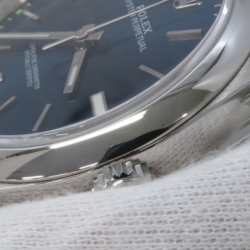 ロレックス オイスターパーペチュアル39 ランダムシリアル ルーレット 114300  ROLEX 腕時計 ブルー文字盤