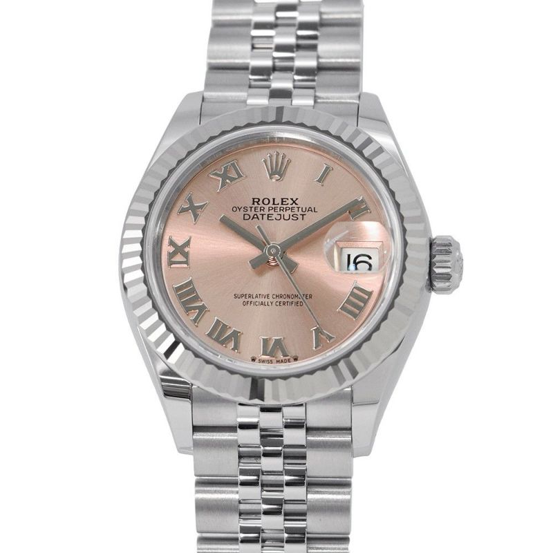 ロレックス レディ デイトジャスト SS/K18WG 279174 ROLEX 腕時計 ピンク文字盤 ローマン