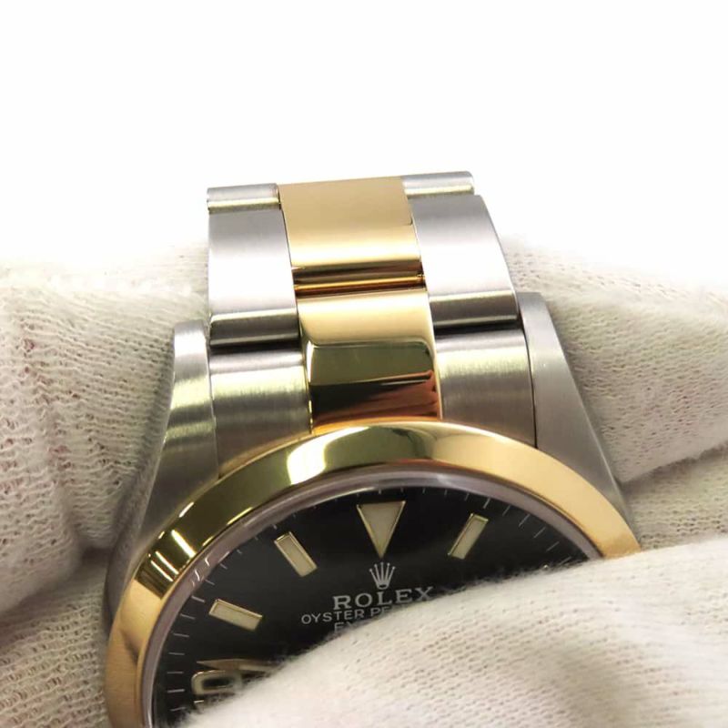 ロレックス エクスプローラー1 SS/K18YG ランダムシリアル ルーレット 124273 ROLEX 腕時計 黒文字盤