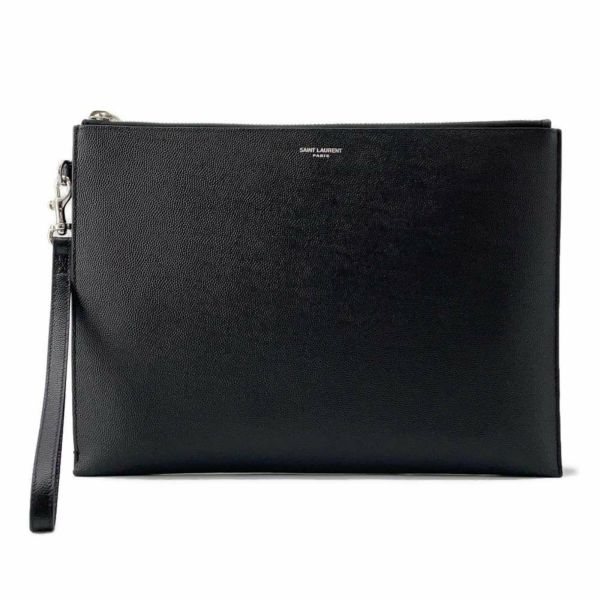 サンローランパリ クラッチバッグ ジップタブレットホルダー レザー 683865 SAINT LAURENT PARIS 黒