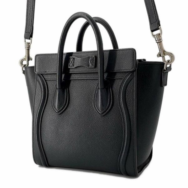 セリーヌ ハンドバッグ ラゲージ ナノショッパー 189243 CELINE バッグ 2wayショルダーバッグ 黒