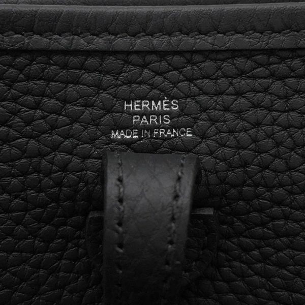 エルメス ショルダーバッグ エブリンTPM 85cm ブラック/シルバー金具 トリヨンクレマンス K刻印 黒