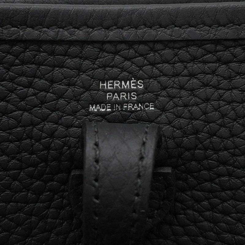 エルメス ショルダーバッグ エブリンTPM 85cm ブラック/シルバー金具 トリヨンクレマンス K刻印 黒