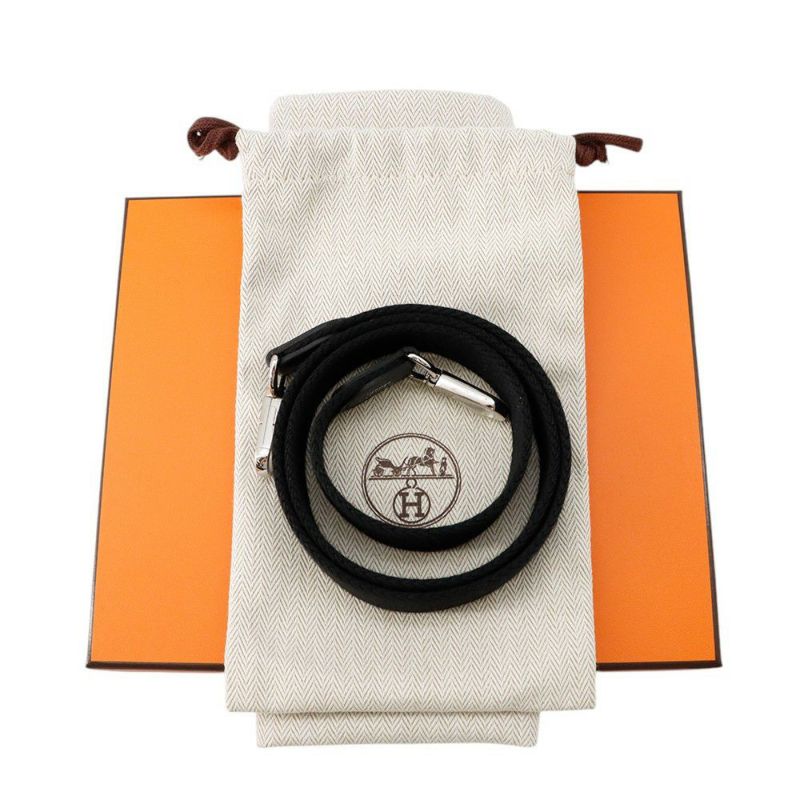 エルメス ショルダーバッグ エブリンTPM 85cm ブラック/シルバー金具 トリヨンクレマンス K刻印 黒