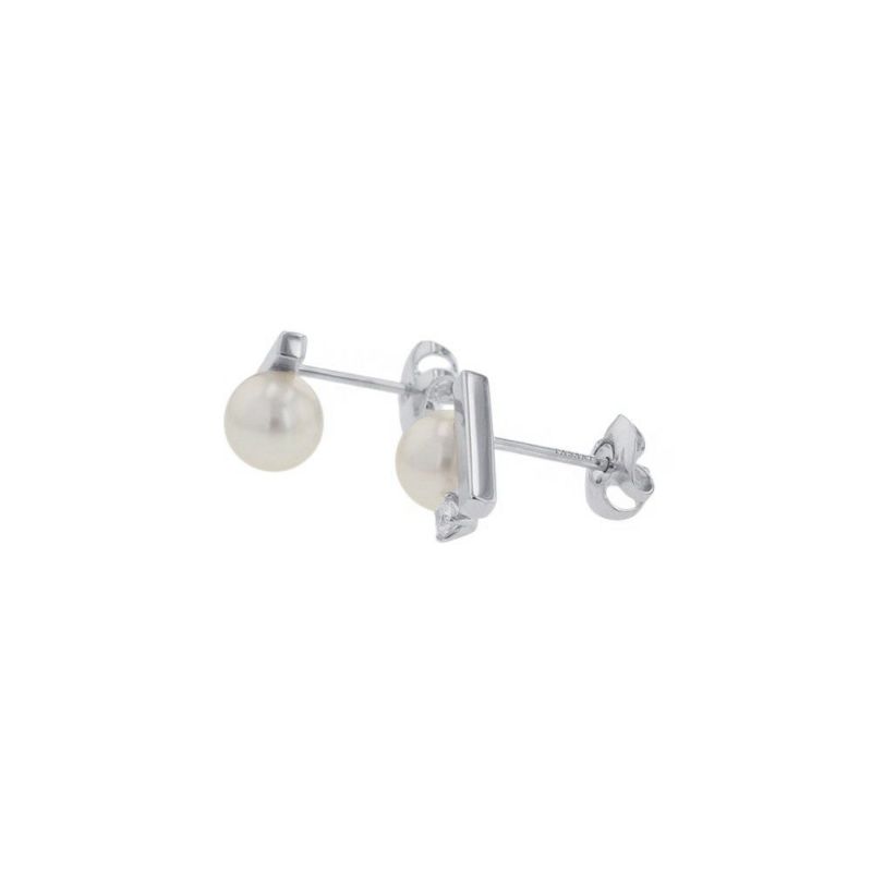 タサキ ピアス プチ バランス クラス イヤリング ダイヤモンド あこや真珠 パール K18WGホワイトゴールド E-4174-18KWG TASAKI