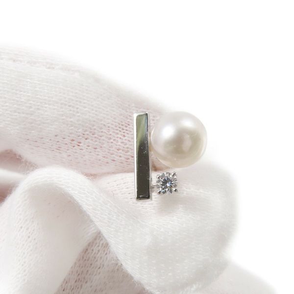 タサキ ピアス プチ バランス クラス イヤリング ダイヤモンド あこや真珠 パール K18WGホワイトゴールド E-4174-18KWG TASAKI