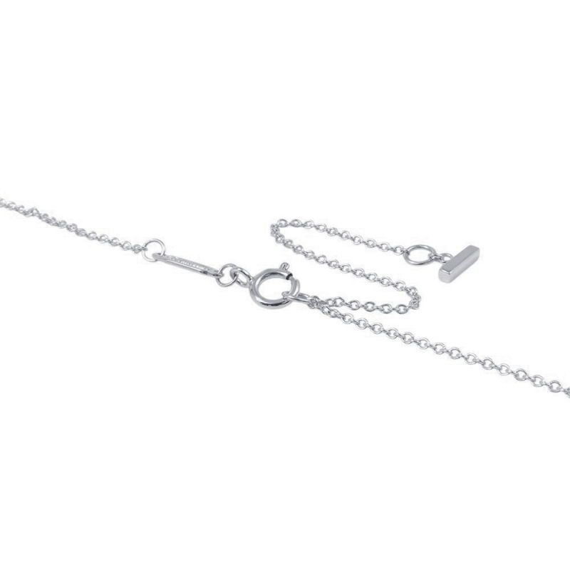 ティファニー ネックレス Tスマイル ペンダント スモール ダイヤモンド 計0.03ct K18WGホワイトゴールド 74957064 Tiffany&Co.