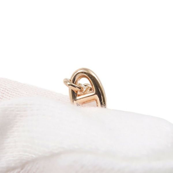 エルメス ピアス シェーヌダンクル ニューファランドールTPM ダイヤモンド 2P 計0.02ct K18PGピンクゴールド HERMES アシンメトリー