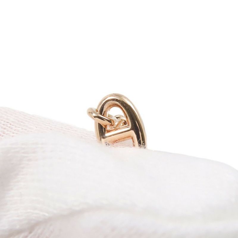 エルメス ピアス シェーヌダンクル ニューファランドールTPM ダイヤモンド 2P 計0.02ct K18PGピンクゴールド HERMES アシンメトリー