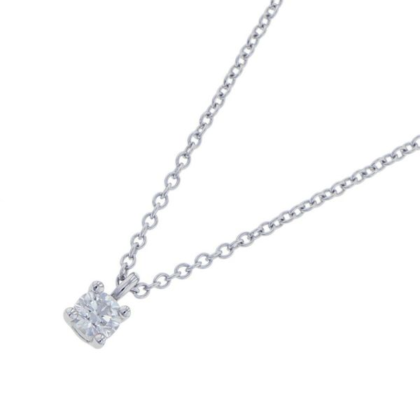 ティファニー ネックレス ソリティア ダイヤモンド ペンダント ダイヤ 約0.12ct Pt950プラチナ Tiffany&Co.
