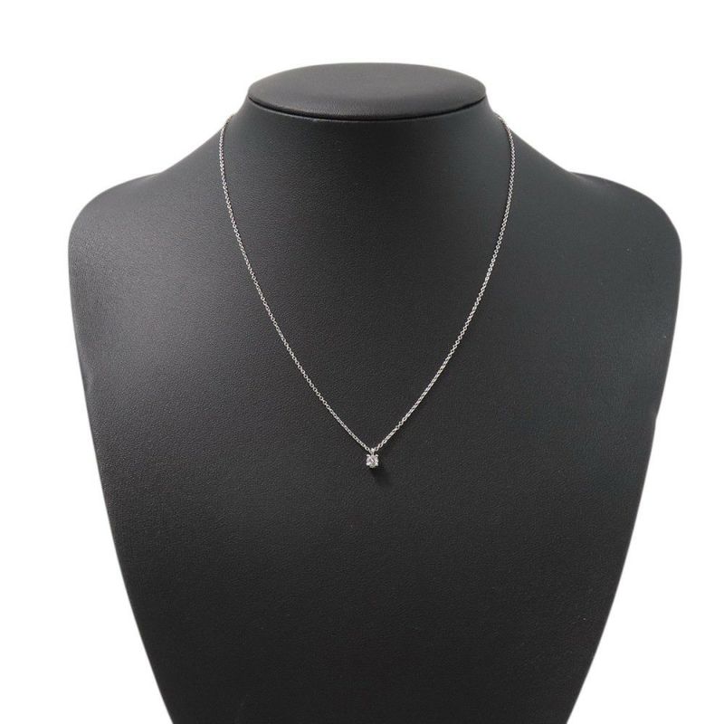 ティファニー ネックレス ソリティア ダイヤモンド ペンダント ダイヤ 約0.12ct Pt950プラチナ Tiffany&Co.