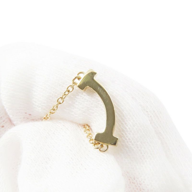 ティファニー ネックレス Tスマイル ペンダント ミニ ダイヤモンド 計0.03ct K18YGイエローゴールド 62617683 Tiffany&Co.