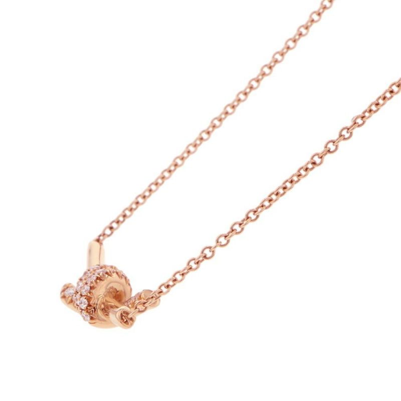 ティファニー ネックレス ノット スモール ペンダント ダイヤモンド 計0.08ct K18PGピンクゴールド 75123566 Tiffany&Co. Knot リボン