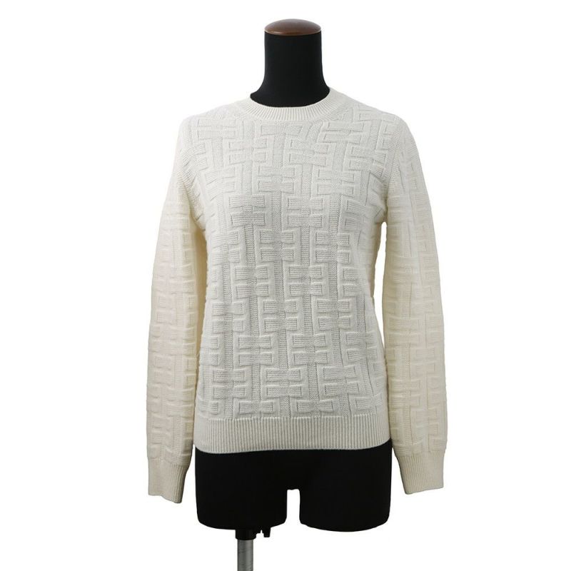 エルメス ニット ロングスリーブ Hアッシュ セーター レディースサイズ36 HERMES アパレル トップス