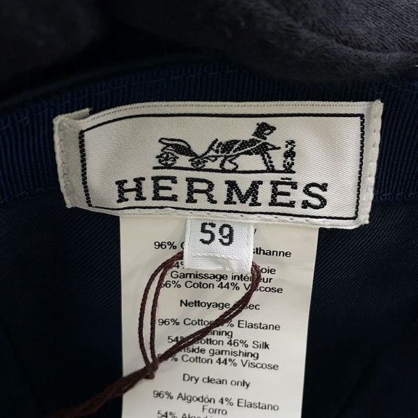 エルメス キャップ セレナ・ノーティック コットン サイズ59 HERMES 帽子