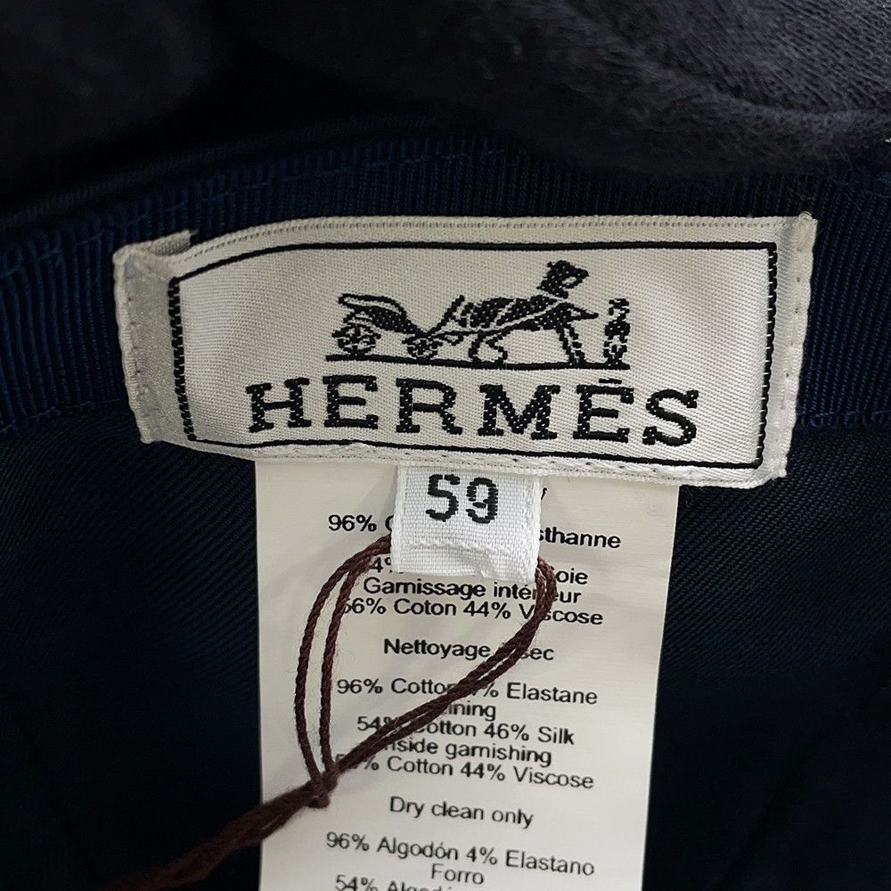 エルメス キャップ セレナ・ノーティック コットン サイズ59 HERMES 帽子