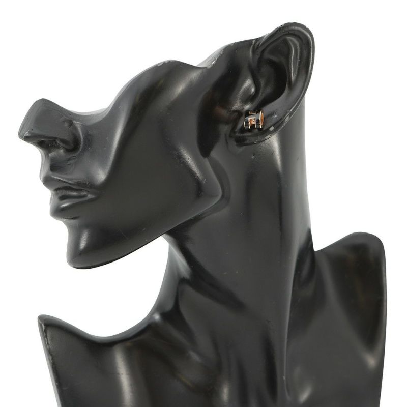 エルメス ピアス ミニ・ポップアッシュ ブラック/ピンクゴールド金具 Hモチーフ HERMES Pop H ポップH