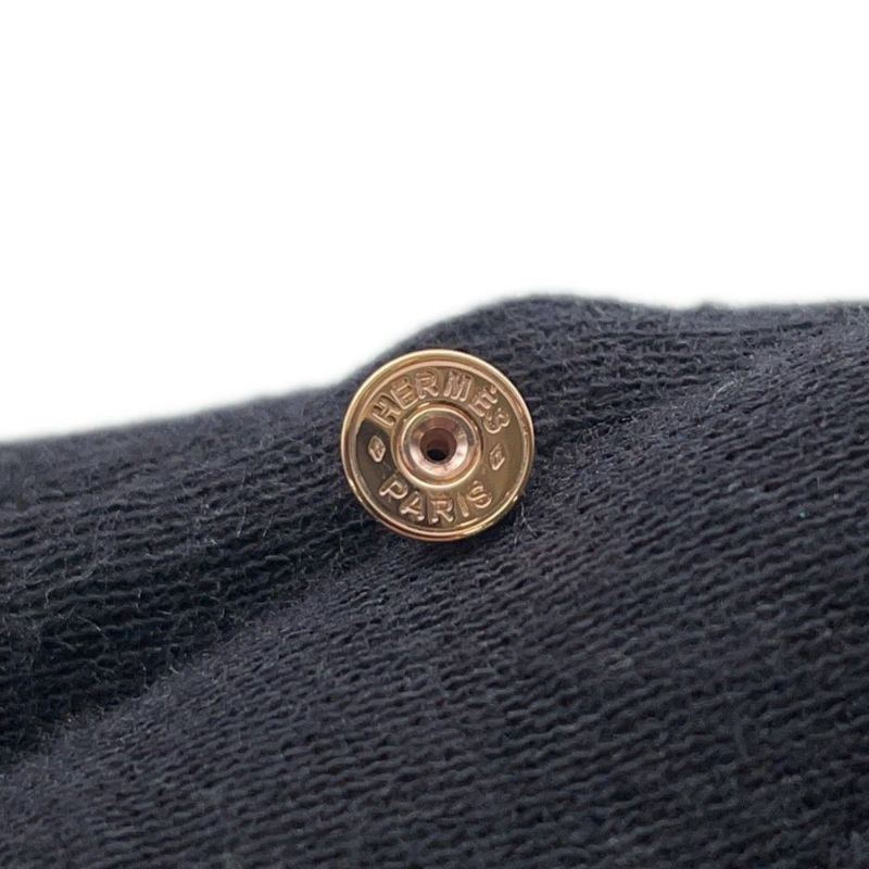 エルメス ピアス ミニ・ポップアッシュ ブラック/ピンクゴールド金具 Hモチーフ HERMES Pop H ポップH