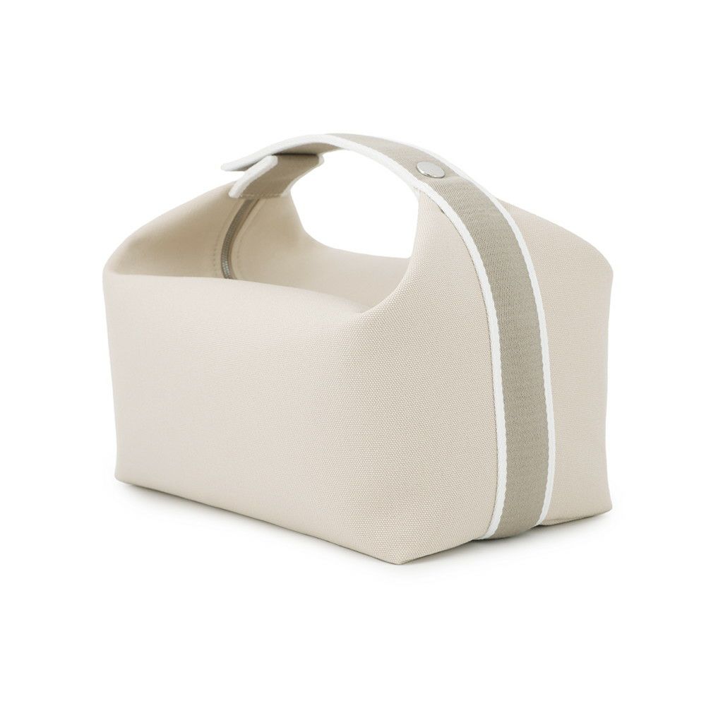 エルメス ポーチ ブリッド・ア・ブラックGM ベージュ/シルバー金具 キャンバス HERMES バッグ 小物入れ