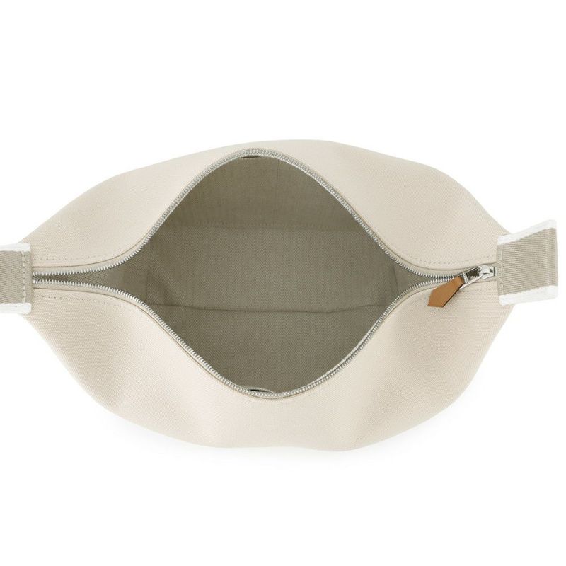 エルメス ポーチ ブリッド・ア・ブラックGM ベージュ/シルバー金具 キャンバス HERMES バッグ 小物入れ