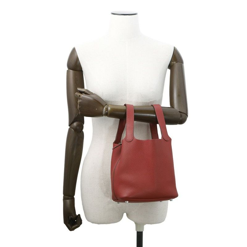 エルメス ハンドバッグ ピコタンロックPM ルビー/シルバー金具 トリヨンクレマンス □R刻印