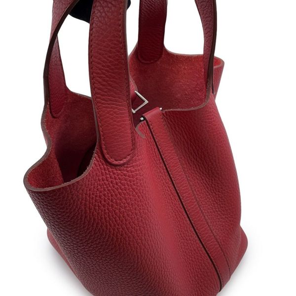 エルメス ハンドバッグ ピコタンロックPM ルビー/シルバー金具 トリヨンクレマンス □R刻印