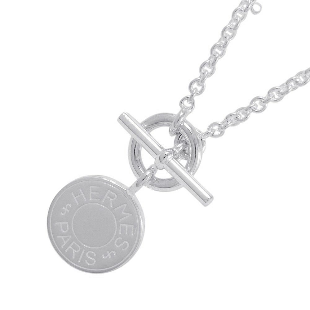 エルメス ネックレス アミュレット H エクスリブリス コンフェッティ セリエ SV925シルバー HERMES ジュエリー