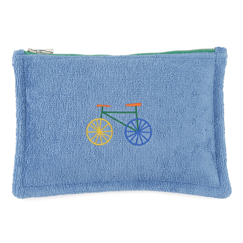 エルメス ポーチ レ・カバン フラットポーチPM ブルー/シルバー金具 HERMES