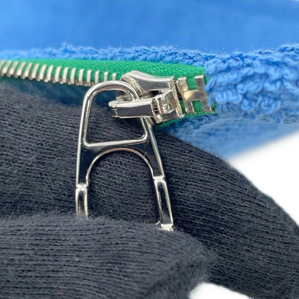 エルメス ポーチ レ・カバン フラットポーチPM ブルー/シルバー金具 HERMES