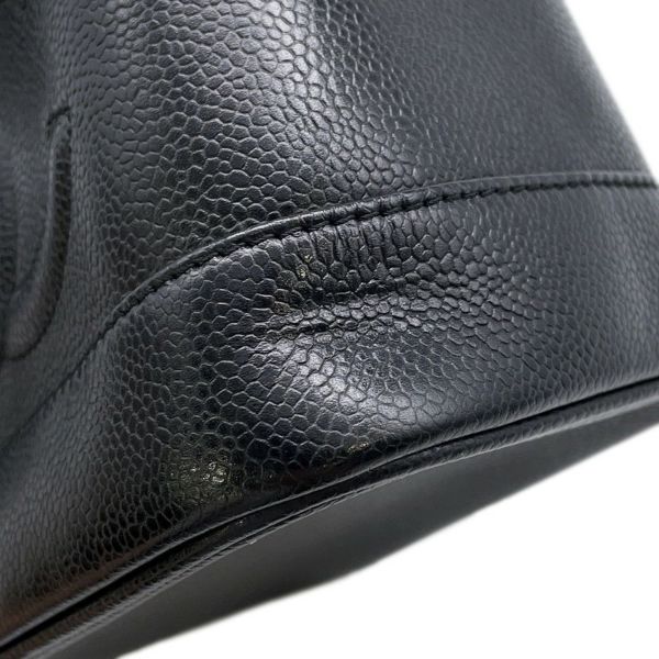 シャネル バニティバッグ ココマーク キャビアスキン 縦型 A01998 CHANEL 化粧ポーチ コスメポーチ 黒