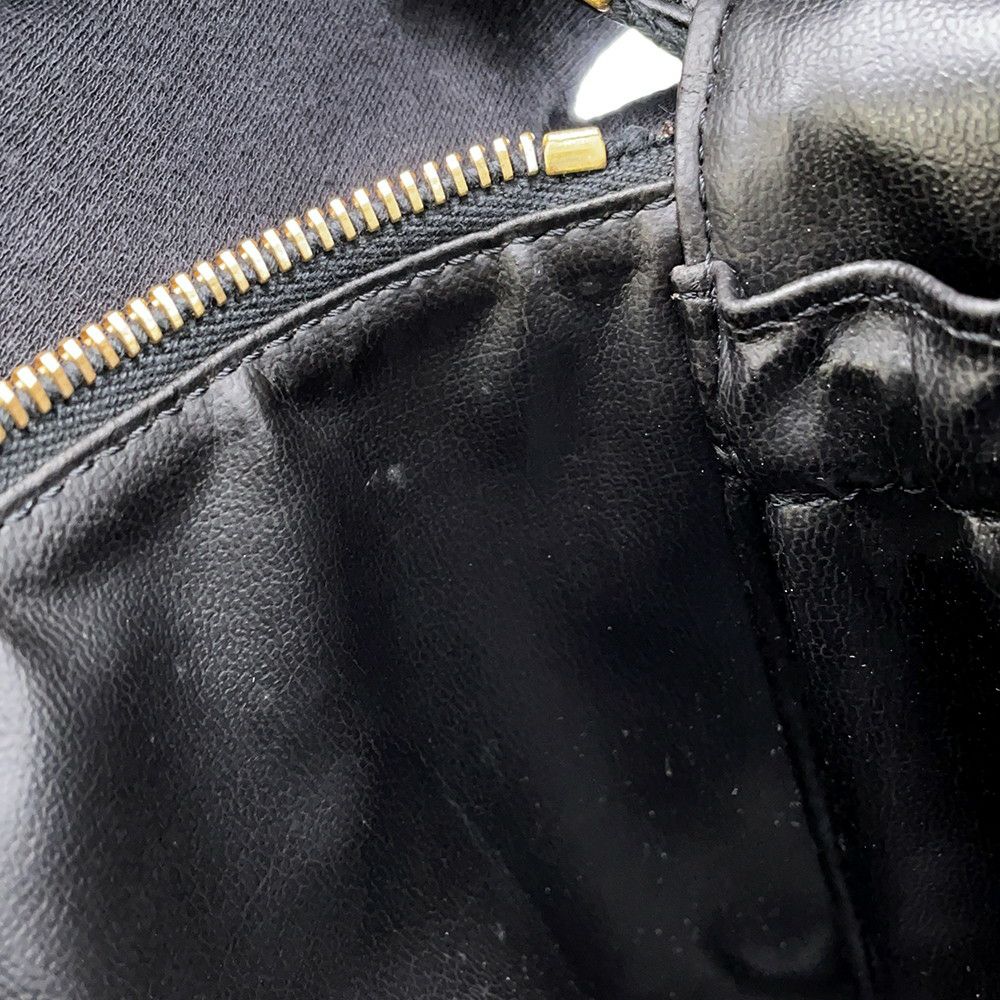 シャネル バニティバッグ ココマーク キャビアスキン 縦型 A01998 CHANEL 化粧ポーチ コスメポーチ 黒