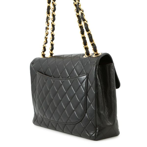 ャネル チェーンショルダーバッグ マトラッセ30 ココマーク ラムスキン A04412 CHANEL バッグ デカマト 黒