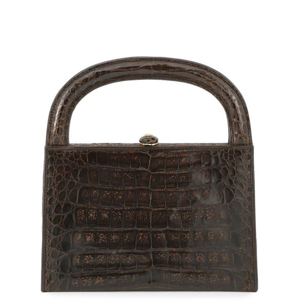 シャネル ハンドバッグ クロコダイル ココマーク がま口 CHANEL バッグ