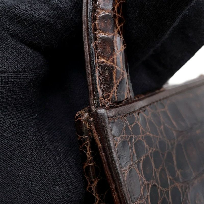 シャネル ハンドバッグ クロコダイル ココマーク がま口 CHANEL バッグ