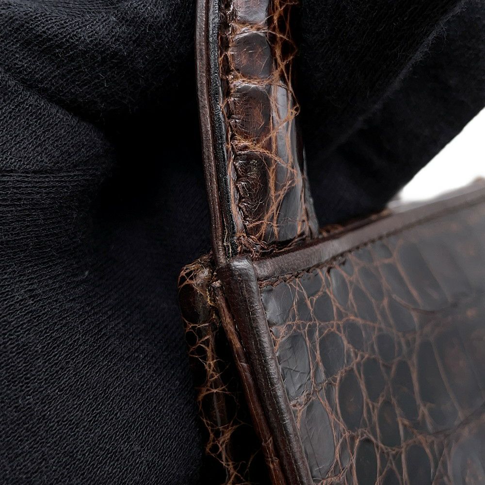 シャネル ハンドバッグ クロコダイル ココマーク がま口 CHANEL バッグ