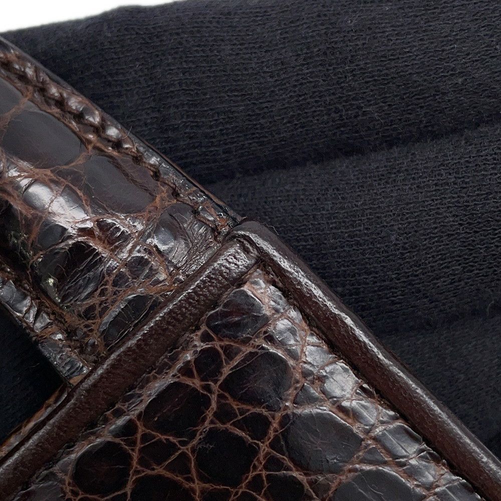 シャネル ハンドバッグ クロコダイル ココマーク がま口 CHANEL バッグ