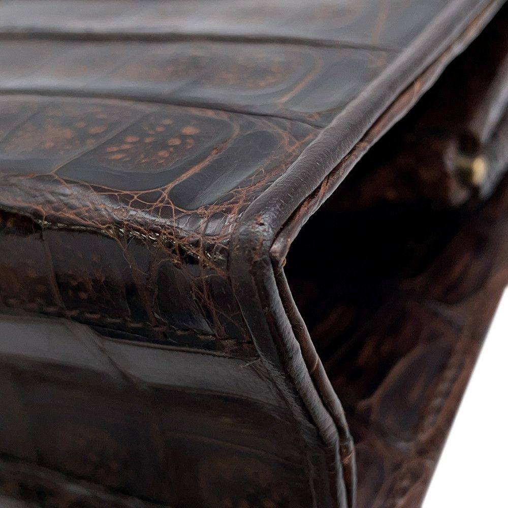 シャネル ハンドバッグ クロコダイル ココマーク がま口 CHANEL バッグ