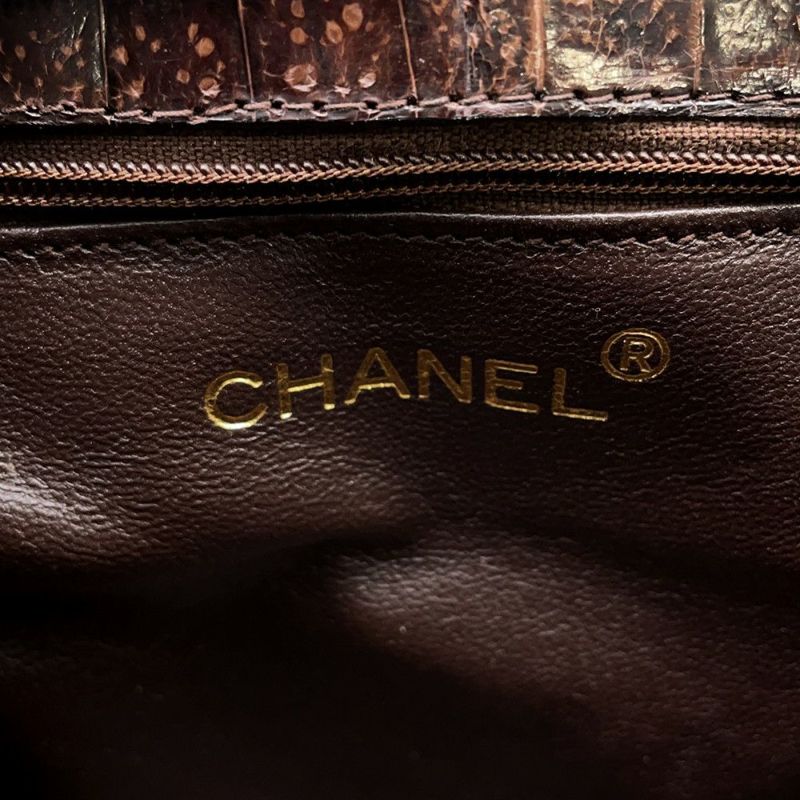 シャネル ハンドバッグ クロコダイル ココマーク がま口 CHANEL バッグ