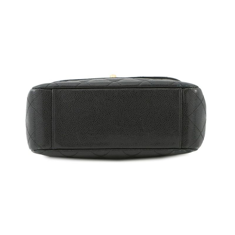 シャネル チェーンショルダーバッグ マトラッセ シングルチェーン キャビアスキン A07868 CHANEL バッグ 黒