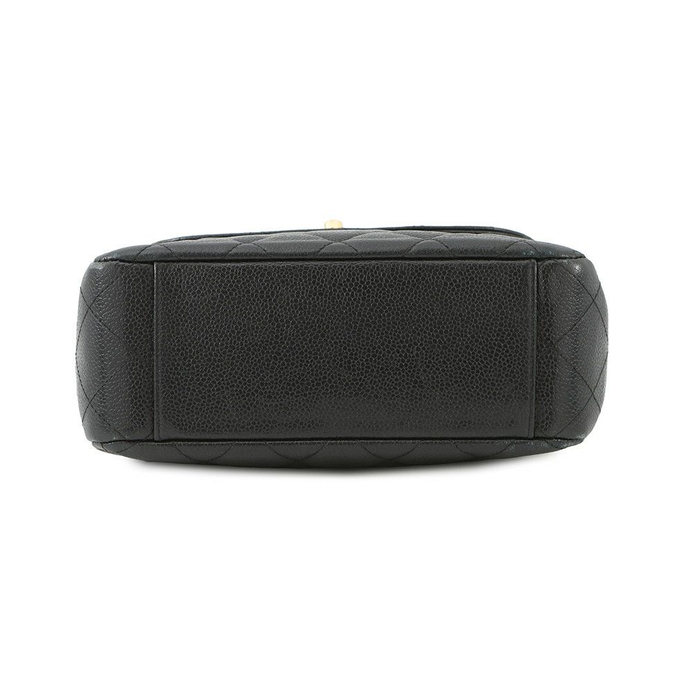 シャネル チェーンショルダーバッグ マトラッセ シングルチェーン キャビアスキン A07868 CHANEL バッグ 黒