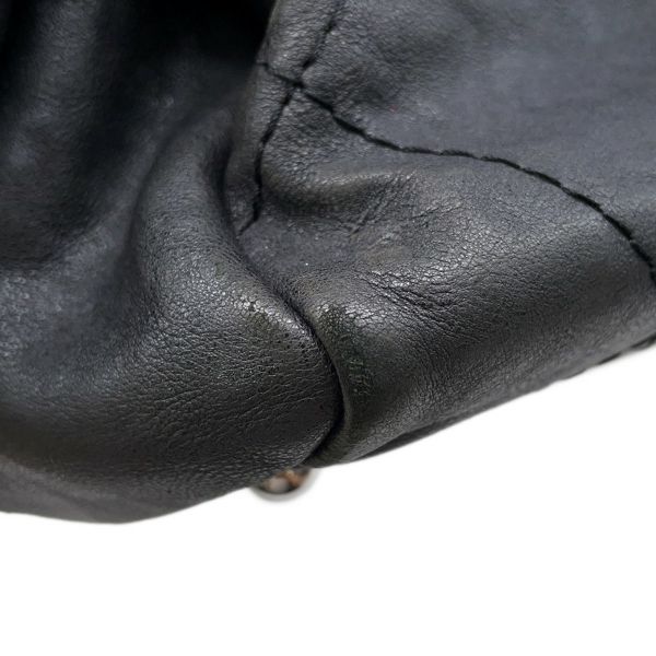 シャネル チェーンショルダーバッグ ワイルドステッチ マトラッセ ココマーク レザー CHANEL バッグ 黒