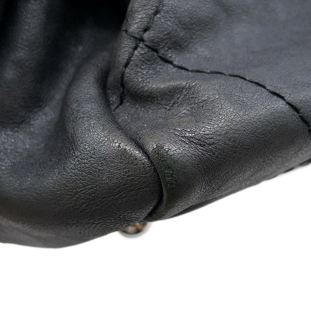 シャネル チェーンショルダーバッグ ワイルドステッチ マトラッセ ココマーク レザー CHANEL バッグ 黒