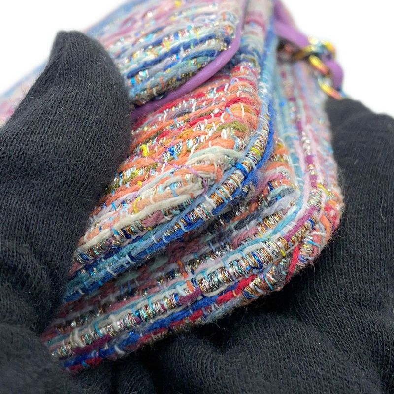 シャネル チェーンウォレット マトラッセ ココマーク ツイード CHANEL 財布