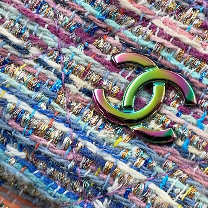 シャネル チェーンウォレット マトラッセ ココマーク ツイード CHANEL 財布