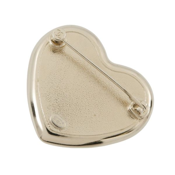 シャネル ブローチ ハート ココマーク メタル ラインスト―ン A21B AB7006 CHANEL アクセサリー