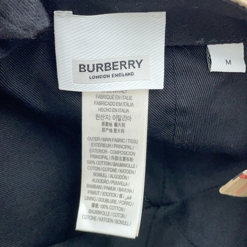 バーバリー キャップ TBロゴ ベースボールキャップ コットン サイズM 80385041 BURBERRY 帽子